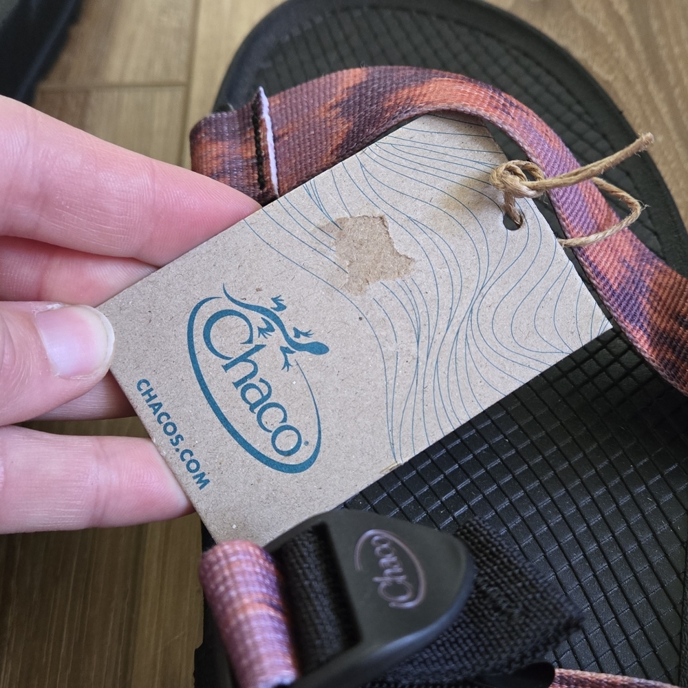 NWOB Chaco Men’s Lowdown Sandal in Faded Sparrow Size 13 Black And Salmon - Picture 3 of 11